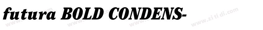 futura BOLD CONDENS字体转换